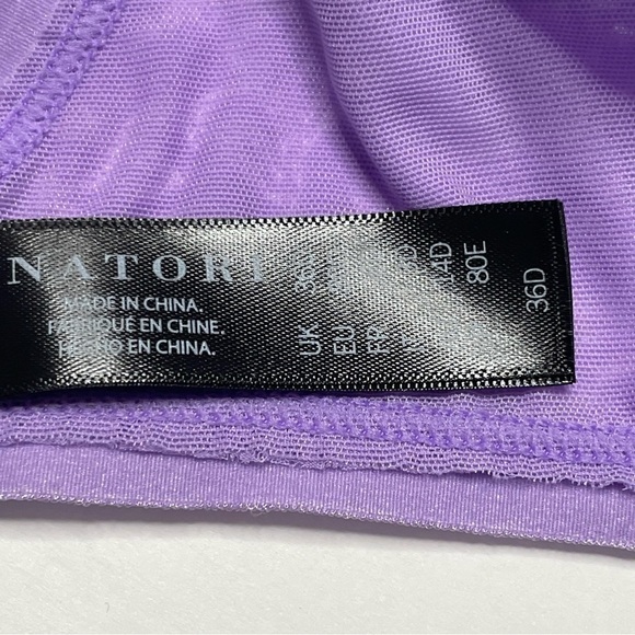 36D BRA Purple Natori 136059 Women Jacquard Contour Underwire Stretch Side 0263 - Picture 4 of 15